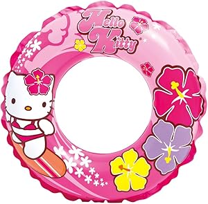intex hello kitty 游泳圈,直径 24 英寸,适合 6-10 岁儿童